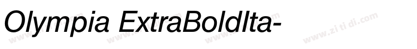 Olympia ExtraBoldIta字体转换